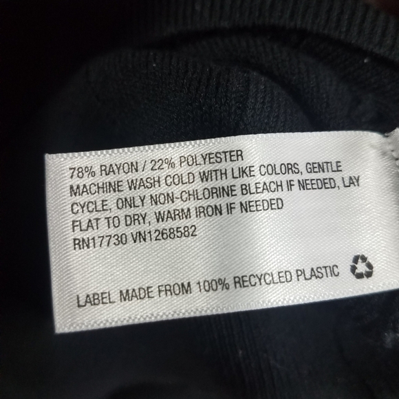 Black Prologue Envelope Faux Wrap Ribbed Sweater - Picture 4 of 4